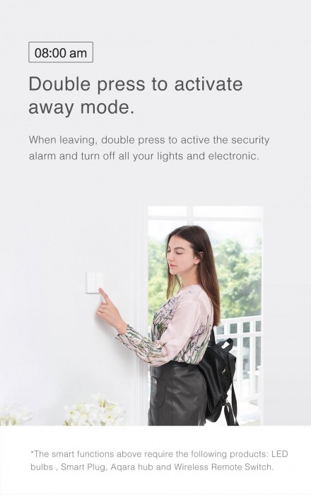 Aqara Wireless Switch Wall-Attached Double-Button