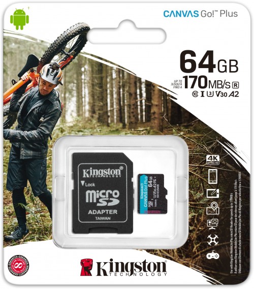 Упаковка Kingston microSDXC Canvas Go! Plus