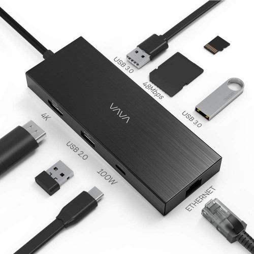 VAVA USB C 8-in-1 Hub with Gigabit Ethernet Port