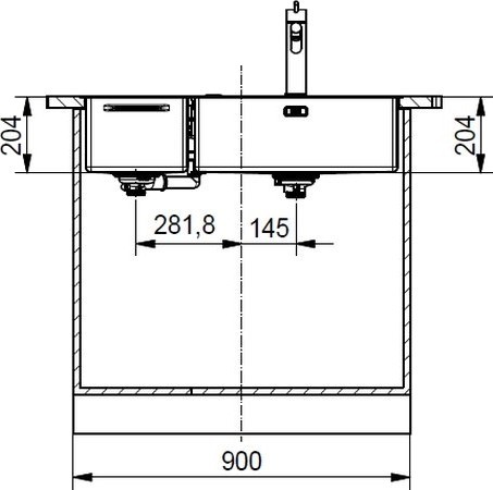 Franke Box Center BWX 220-54-27 TL WCL