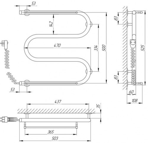 LARIS Zmeevik 25 Shelf E L 500x500