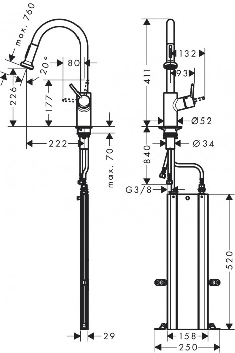 Hansgrohe Talis M52 73863000