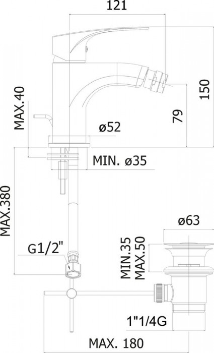 Paffoni Lime LM 135CR