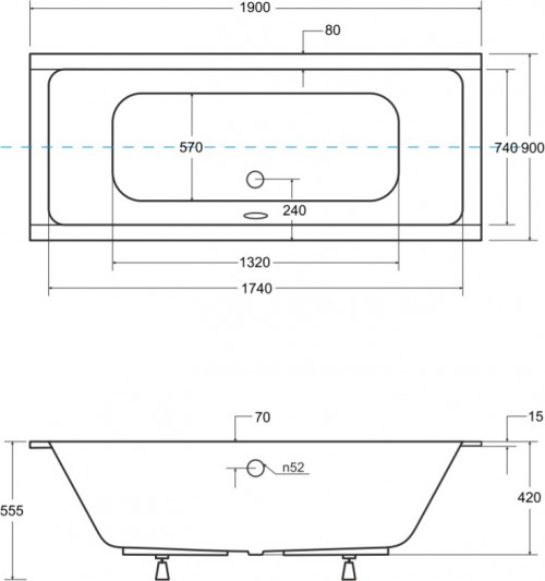 Besco Quadro Slim 190x90 WAQ-190-SL