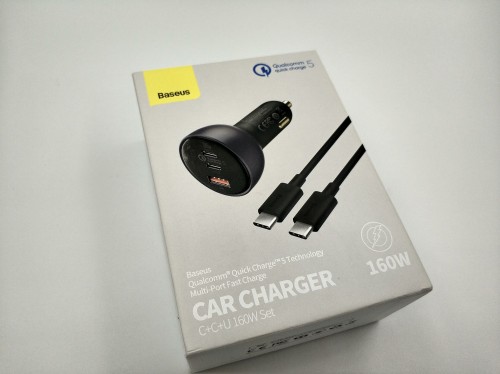 Упаковка BASEUS Qualcomm QC5 Car Charger 2C+U 160W