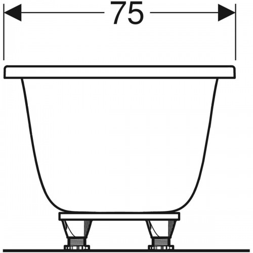 Geberit Tawa Slim rim 170x75 554.121.01.1