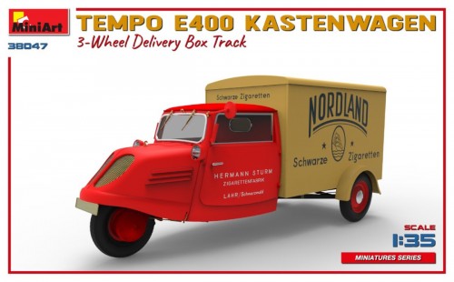 MiniArt Tempo A400 Kastenwagen 3-Wheel Delivery Box Track (1