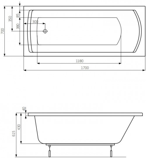 Roca Linea 170x70 A24T040000