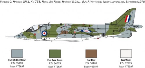 ITALERI Harrier GR.1 Transatlantic Air Race 50th Ann. (1:72)