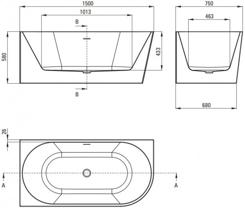 Deante Silia 150X75 KDS 015L
