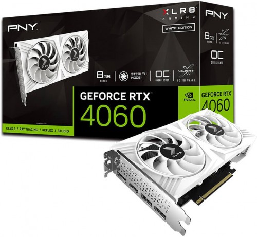 PNY GeForce RTX 4060 8GB OC XLR8 VERTO DF White