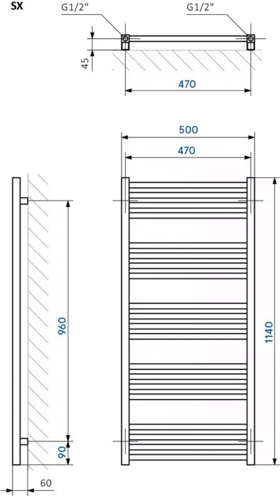 TERMA Fiona 500x1140 WGFIN114050K916SX