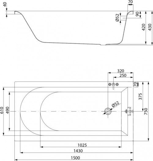 Cersanit City 150x75 S301-334