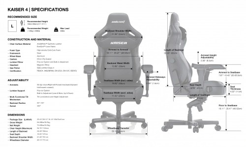 Anda Seat Kaiser 4 L Fabric