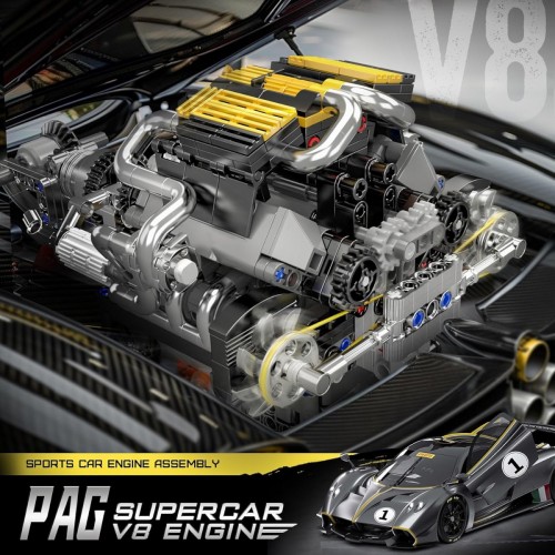Mould King PAG Supercar V12 Engine 10207