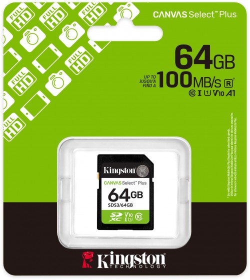 Kingston SD Canvas Select Plus Gen3 64Gb