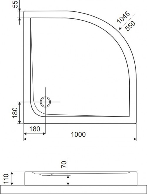 Excellent Sense Compact X 100x100 BREX.1404.100.100.WHC