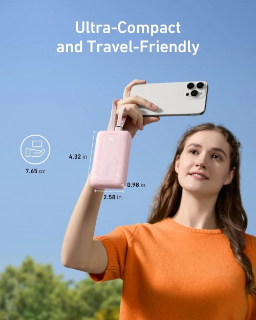 ANKER Zolo 10000 Built-In USB-C+Lightning Cable