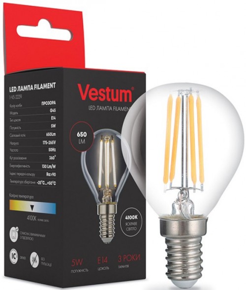 Vestum G45 Filament 5W 4100K E14