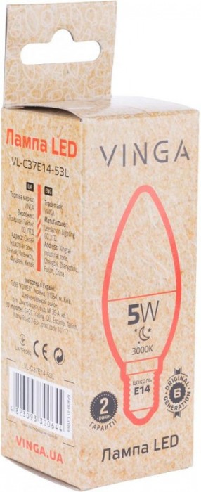 Vinga C37 5W 3000K E14