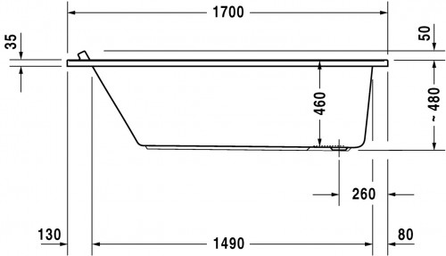 Duravit Starck 170x75 New rectangular