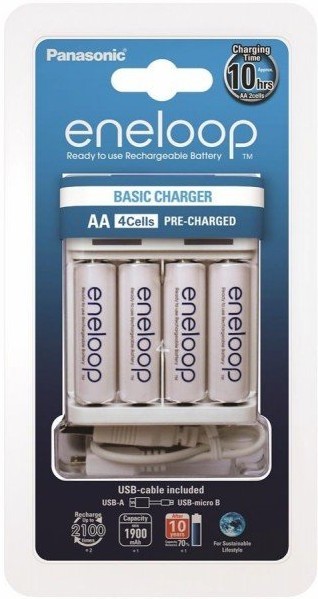 Panasonic Basic USB Charger + 4xAA 1900 mAh