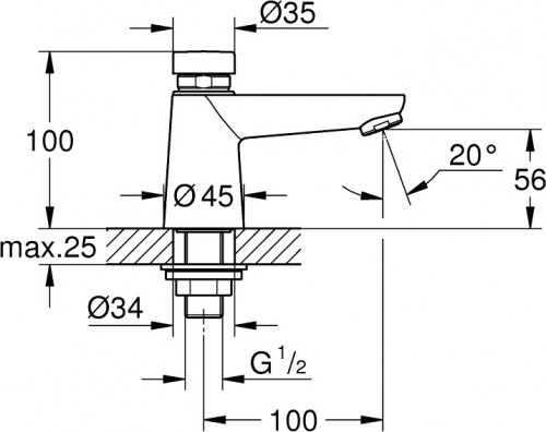 Grohe Euroeco Cosmopolitan T 36265