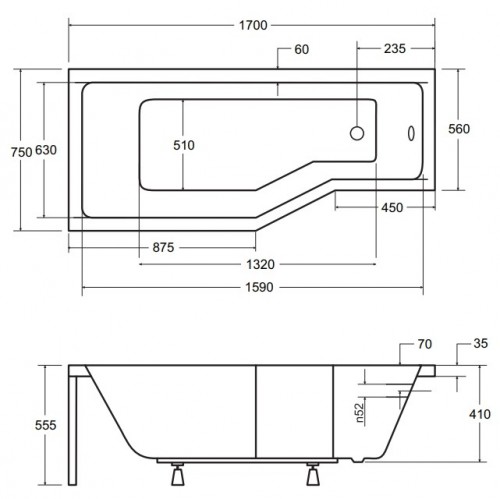 Besco Integra 170x75