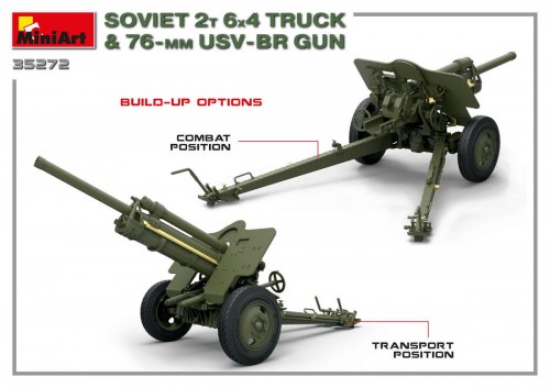 MiniArt Soviet 2T 6x4 Truck and 76-mm USV-BR Gun (1:35)