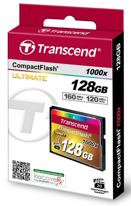 Упаковка Transcend CompactFlash 1000x