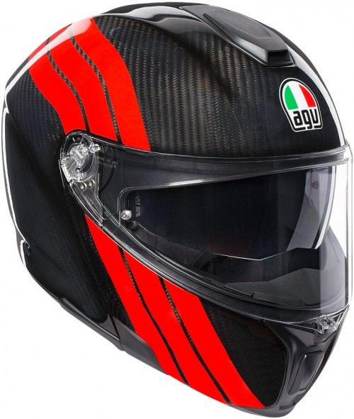 AGV Sportmodular STRIPES CARBON/RED