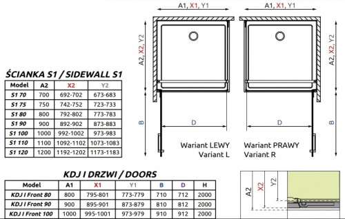 Radaway Arta KDJ I 90x90