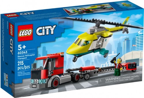 Lego Rescue Helicopter Transport 60343