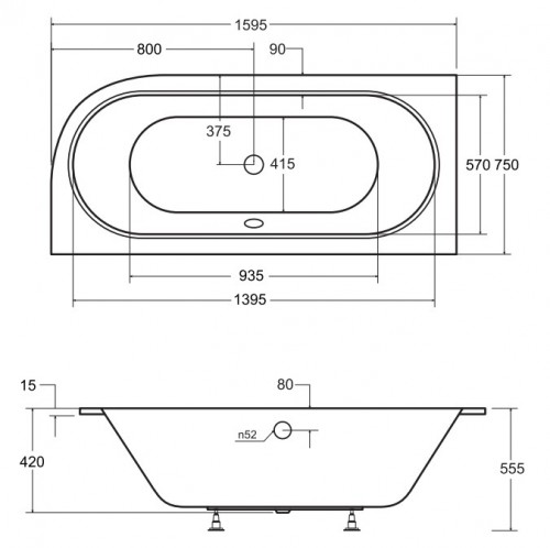 Besco Avita Slim 160x75 WAV-160-NPS