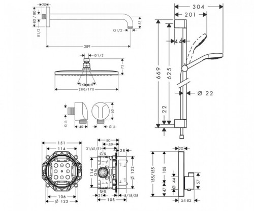 Hansgrohe Shower Select 1202019