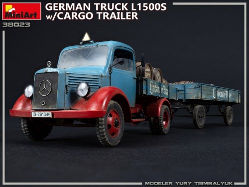 MiniArt German Truck L1500s w/Cargo Trailer (1:35)