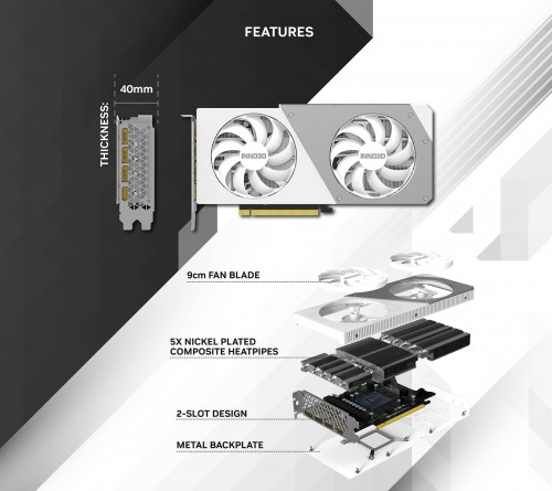 INNO3D GeForce RTX 4070 Ti SUPER TWIN X2 OC WHITE