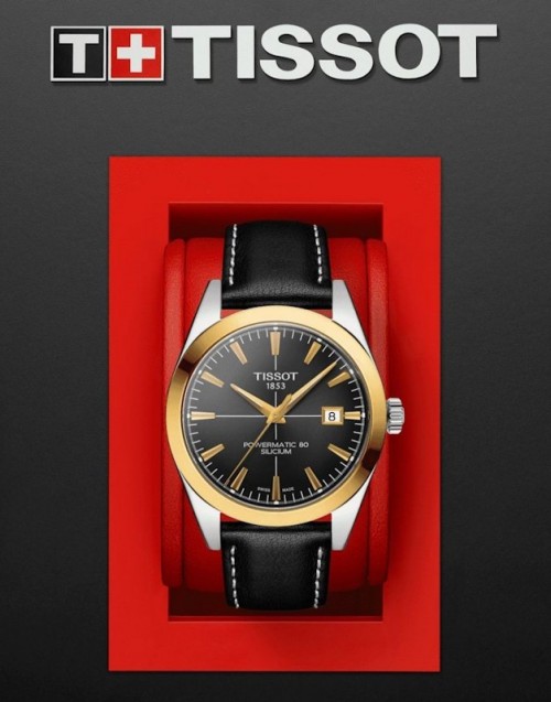 TISSOT Gentleman Powermatic 80 Silicium Solid 18k Gold Bezel