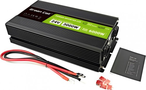 Green Cell Power Inverter LCD 24V to 3000W/6000W Pure Sine