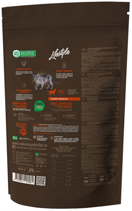 Natures Protection Lifestyle Adult Sterilised Salmon with Kr