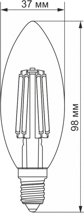 Videx Filament C37FA 6W 2200K E14