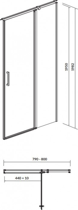 Cersanit Moduo 80x195 S162-004