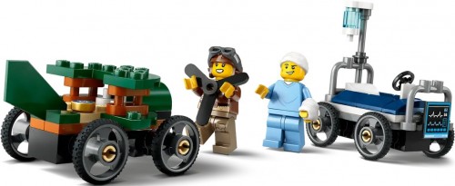Lego Airplane vs Hospital Bed Race Car Pack 60459