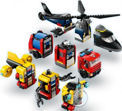 Lego Helicopter Fire Truck and Submarine Remix 60462