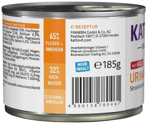Kattovit Urinary Canned with Veal 185 g