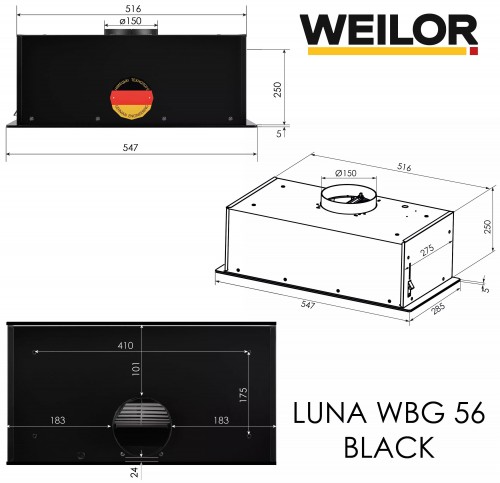 Weilor Luna WBG 56 BK