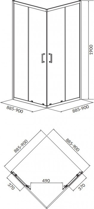 Cersanit Brasco 90x90 S601-227