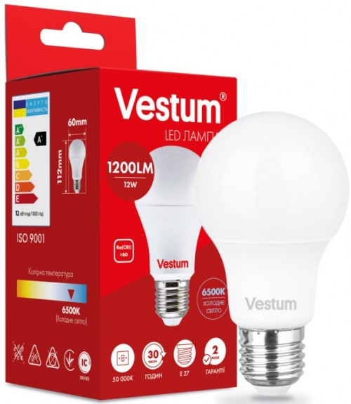 Vestum A60 12W 6500K E27