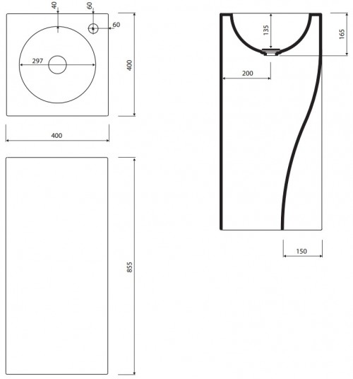 Чертеж с размерами