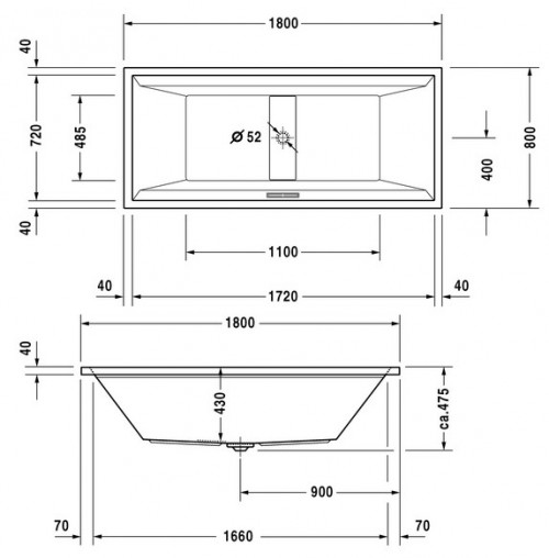 Чертеж с размерами 2nd floor 180x80